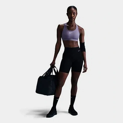 Nike Women's Swoosh Medium Support Sports Bra In Purple