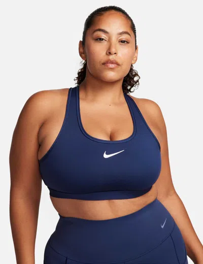 Nike Women's Swoosh Medium Support Sports Bra In Blue