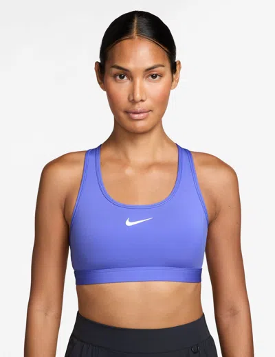 Nike Women's Swoosh Medium Support Sports Bra In Blue
