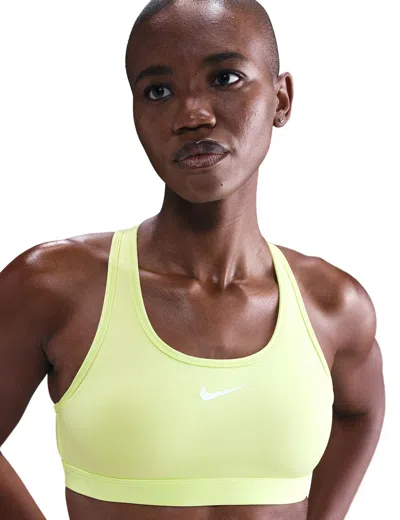 Nike Women's Swoosh Medium Support Sports Bra In Yellow