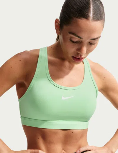Nike Women's Swoosh Medium Support Sports Bra In Green