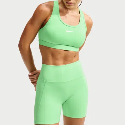 Nike Women's Swoosh Medium-support Padded Sports Bra In Green