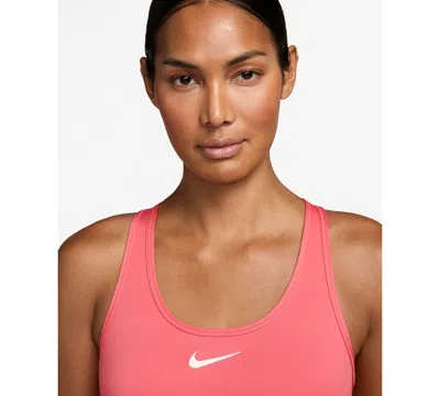 Nike Women's Swoosh Padded Sports Bra In Pink
