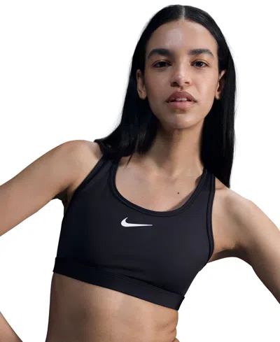 Nike Women's Swoosh Padded Sports Bra In Black