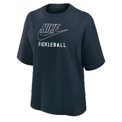 Nike Women's Swoosh Pickleball Boxy T-shirt In Blue