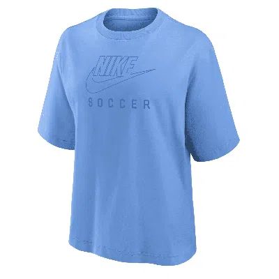 Nike Women's Swoosh Soccer Boxy T-shirt In Blue