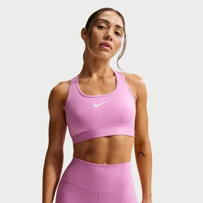 Nike Women's Swoosh -support Non-padded Sports Bra In Purple