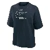 Nike Women's Swoosh Tennis Boxy T-shirt In Blue