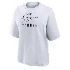 Nike Women's Swoosh Lacrosse Boxy T-shirt In White