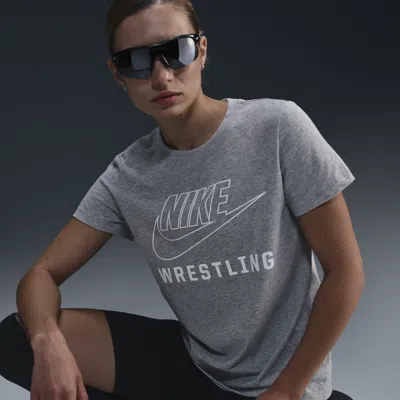 Nike Women's Swoosh Wrestling T-shirt In Grey