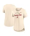 Nike Women's Tan Alabama Crimson Tide Script Logo Tri-blend T-shirt In Tan