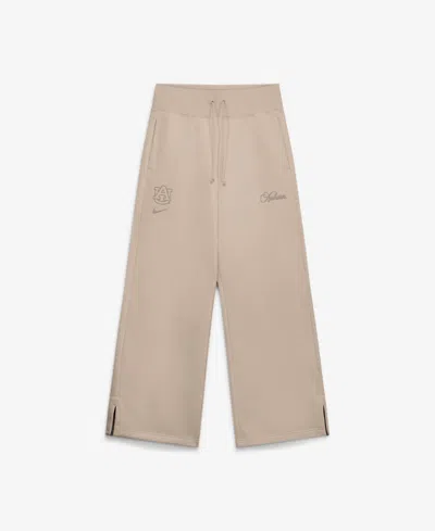 Nike Women's Tan Auburn Tigers Neutral Stance Collection Phoenix Fleece Wide-leg Sweatpants