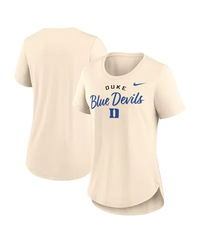 Nike Women's Tan North Carolina Tar Heels Script Logo Tri-blend T-shirt