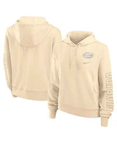 Nike Women's Tan Florida Gators One Performance Pullover Hoodie In Neutral