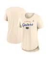 Nike Women's Tan Florida Gators Script Logo Tri-blend T-shirt In Tan