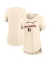 Nike Women's Tan Florida State Seminoles Script Logo Tri-blend T-shirt In Tan