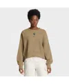 Nike Women's Tan Michigan State Spartans Oversized Phoenix 2-hit Pullover Sweatshirt In Brown