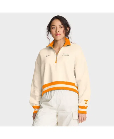 NIKE WOMEN'S TAN TENNESSEE VOLUNTEERS LEGACY HALF-ZIP SWEATSHIRT