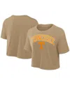Nike Women's Tan Tennessee Volunteers Power Pursuit Athletic Prep Arch Performance Cropped T-shirt In Nude