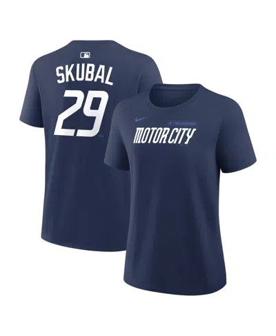 Nike Women's Tarik Skubal Navy Detroit Tigers City Connect Name Number T-shirt In Blue