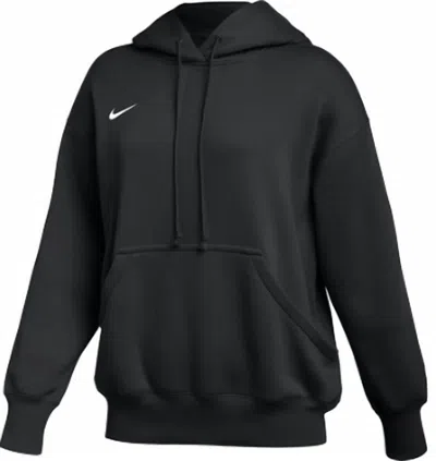 Nike Women's Team Sportswear Phoenix Fleece Polyester Hoodie In Black