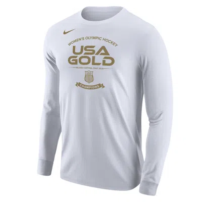 Nike Women's Team Usa Long-sleeve T-shirt In White