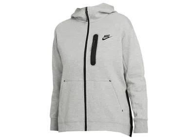 Pre-owned Nike Women's Tech Fleece Hoodie In Dark Grey Heather/black