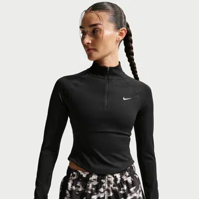 Nike Women's Tempo Dri-fit Fitted 1/2-zip Running Top In Black