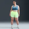 Nike Women's Tempo Dri-fit Mid-rise 3" Brief-lined Running Shorts (plus Size) In Yellow