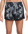 Nike Women's Tempo Dri-fit Mid-rise 3" Lined Camo Running Shorts In Black,black,black,reflective Silv