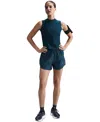Nike Women's Tempo Dri-fit Mid Rise Brief-lined Running Shorts In Blue