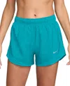 Nike Women's Tempo Dri-fit Mid Rise Brief-lined Running Shorts In Dusty Cactus,htr,reflective Silv