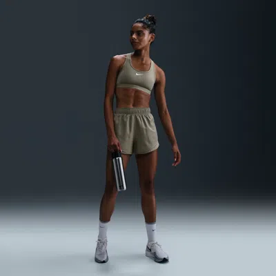 Nike Women's Tempo Dri-fit Mid-rise Brief-lined Running Shorts In Green