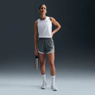 Nike Women's Tempo Dri-fit Mid-rise Brief-lined Running Shorts In Grey