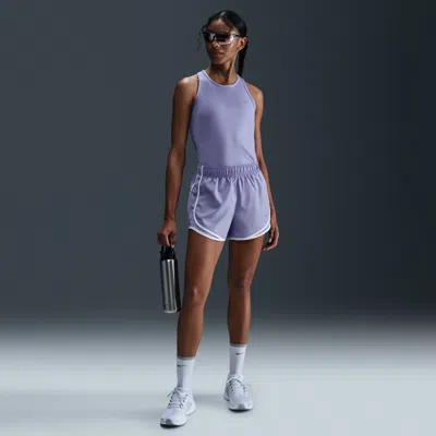 Nike Women's Tempo Dri-fit Mid-rise Brief-lined Running Shorts In Purple