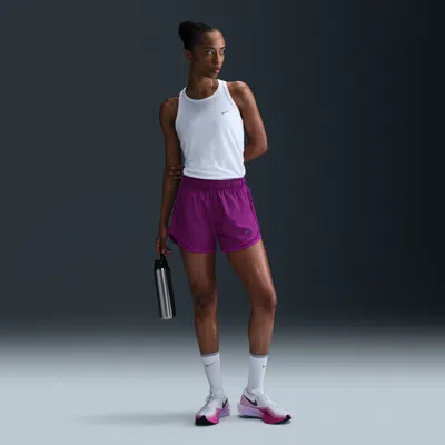 Nike Women's Tempo Dri-fit Mid-rise Brief-lined Running Shorts In Purple