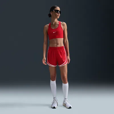 Nike Women's Tempo Dri-fit Mid-rise Brief-lined Running Shorts In Red