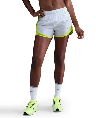 Nike Women's Tempo Dri-fit Mid Rise Running Shorts In White