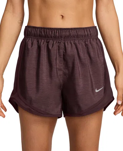 Nike Women's Tempo Dri-fit Mid Rise Running Shorts In Brown