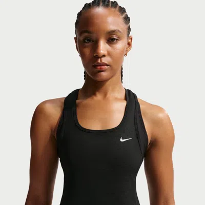 Nike Women's Tempo Dri-fit Cropped Mesh Tank Top In Black
