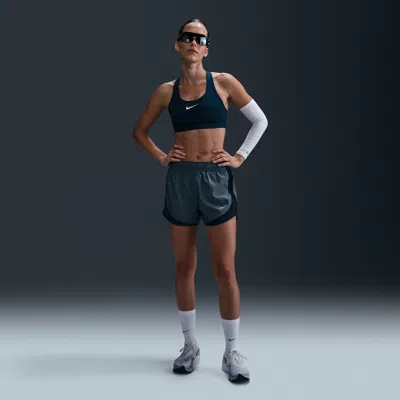 Nike Women's Tempo Dri-fit Mid-rise Brief-lined Running Shorts In Blue