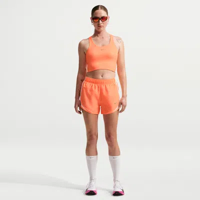 Nike Women's Tempo Dri-fit Mid-rise Brief-lined Running Shorts In Orange