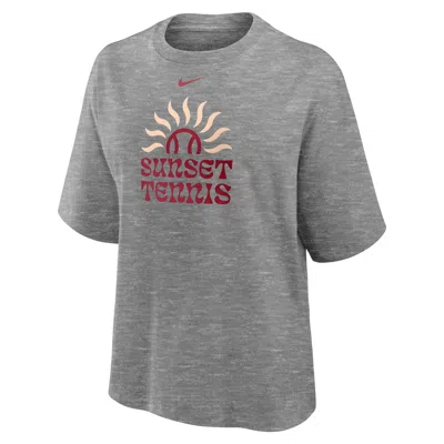 Nike Women's Tennis Boxy T-shirt In Grey