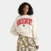 Nike Sportswear Phoenix Fleece Phoenix Over-oversized Crew-neck Sweatshirt Pale Ivory/light Crimson In Pale Ivory