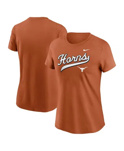 Nike Texas Orange Texas Longhorns Local Script T-shirt In Burnt Orange