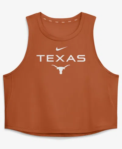 Nike Women's Texas Orange Texas Longhorns One Dri-fit Cropped Tank Top