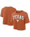 Nike Women's Texas Orange Texas Longhorns Power Pursuit Athletic Prep Arch Performance Cropped T-shirt