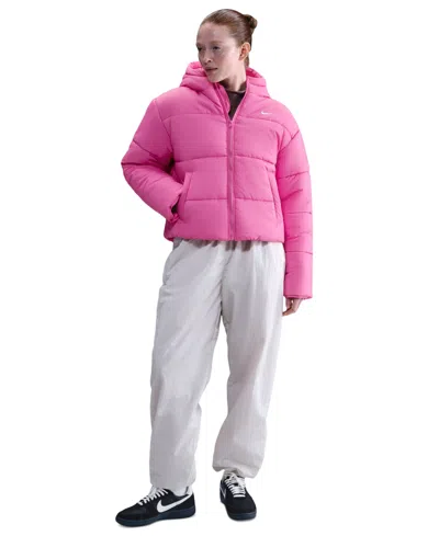 Nike Women's Therma-fit Hooded Puffer Jacket In Pink