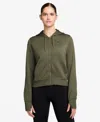 Nike Therma-fit Womens Long Sleeve Fleece Zipper Active Hoodie In Green