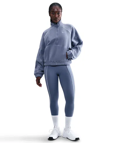 Nike Women's Therma-fit Oversized Half-zip Top In Blue
